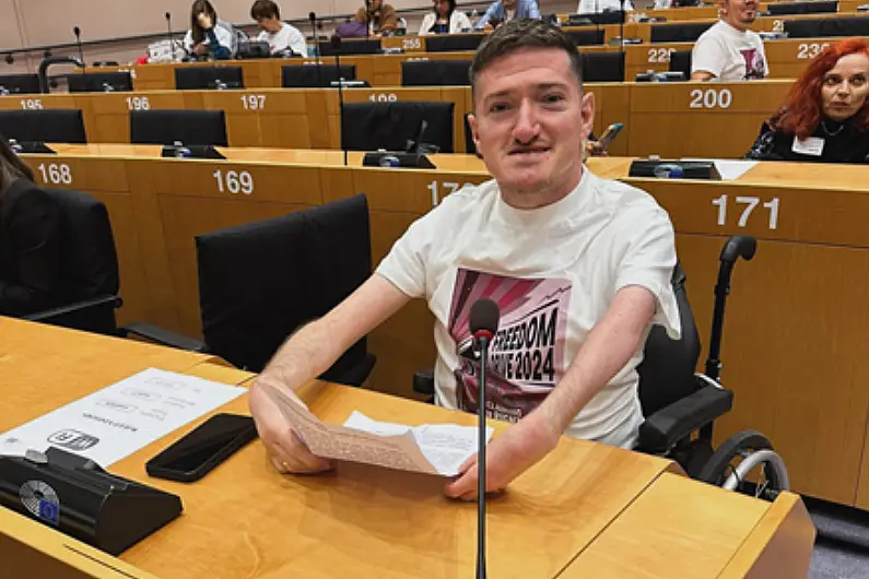 Listen: Longford Disability activist highlighting inequality at European Parliament