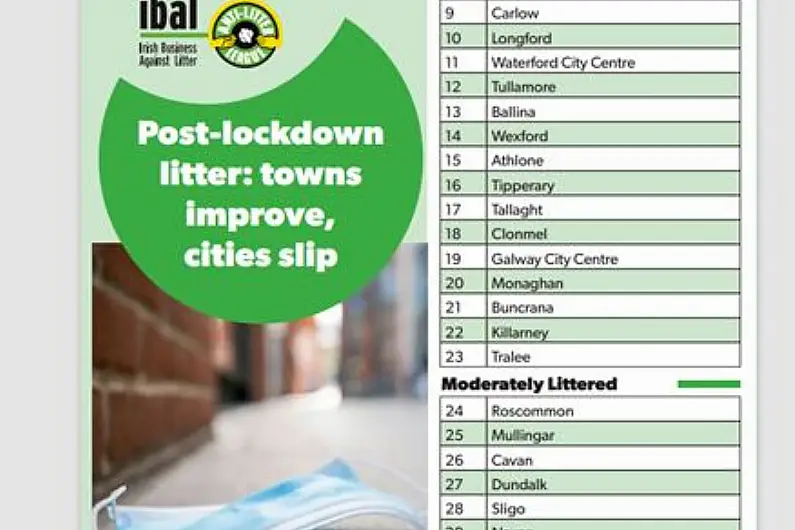 Longford town among top ten cleanest in the country in new litter survey