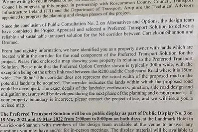 Attirory and Cortober to be affected by proposed Carrick N4 by-pass plans