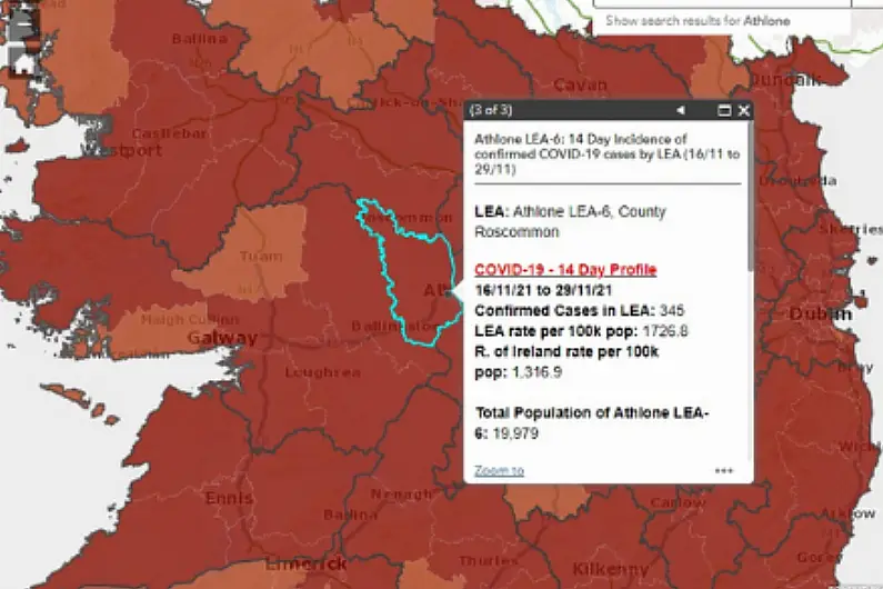 South Roscommon LEA records very high Covid rate