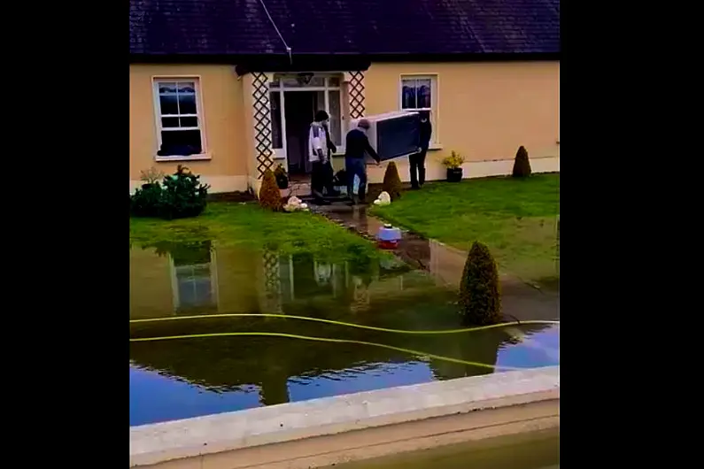 Family forced to leave their home as Lough Funshinagh flood waters rise