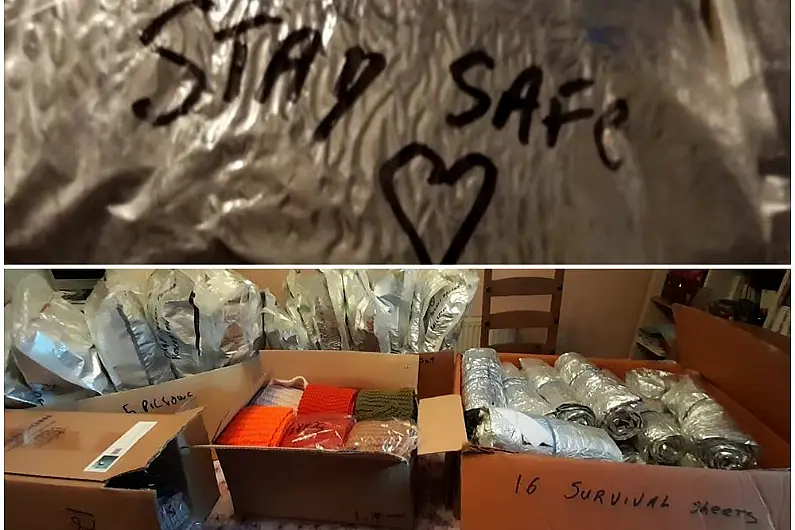 Roscommon women deliver first shipment of crisp packet sleeping bags, hats and blankets to homeless services