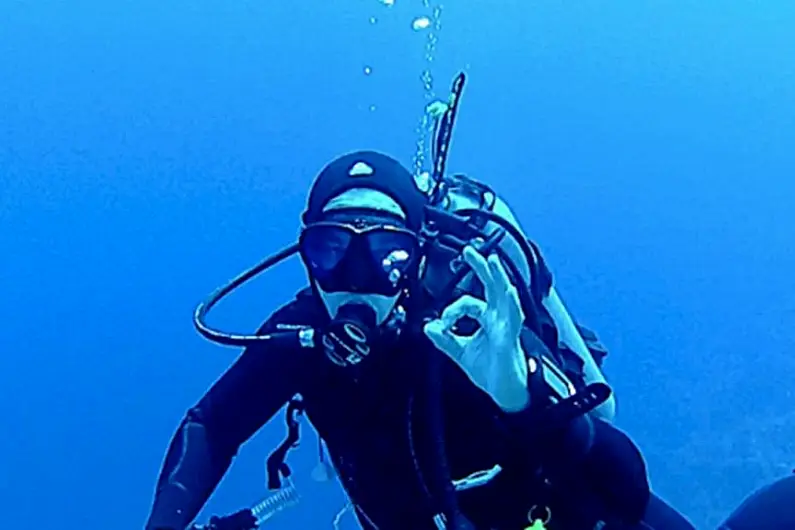 Divers surveying along quay walls in Carrick-on-Shannon today