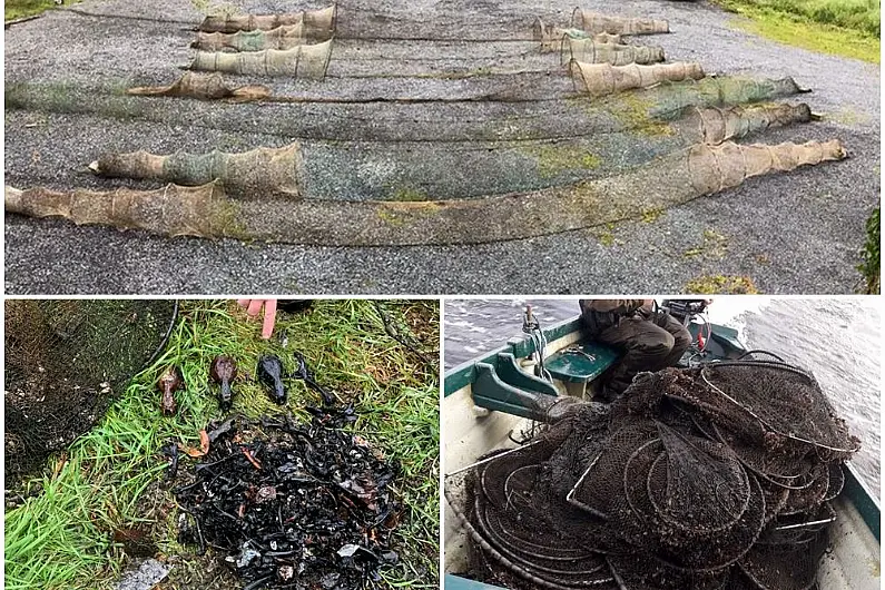 Inland Fisheries appealing for public help after 10 large fyke nets discovered in Roscommon